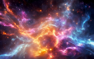 Fototapeta premium abstract blue wing of colorful spiral of galaxy nebular with stars and smoke on the space in universe background