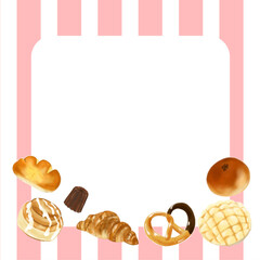 広告に使えるリアルなパンのフレーム