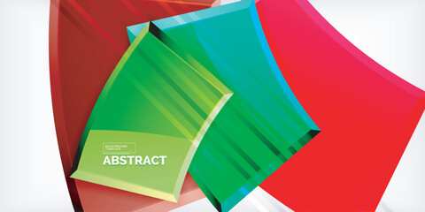 Vector abstract color geometric shapes. Illustration For Wallpaper, Banner, Background, Card, Book Illustration, landing page