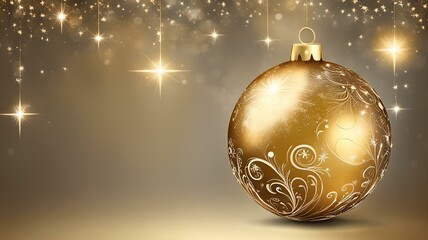 golden christmas ball