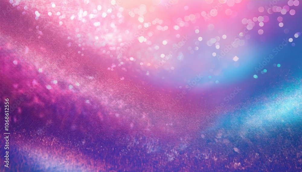 Aufkleber Captivating Ethereal Gradient Background with Soft Sparkling Bokeh and Gentle Wave Patterns in Pink, Purple, and Blue Hues for Dreamy, Fantasy Themed Digital and Print Design






