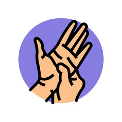 hands massage therapy color icon vector. hands massage therapy sign. isolated symbol illustration
