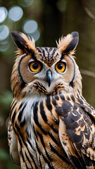 Fototapeta premium Siberian Eagle-Owl (Bubo bubo sibiricus)