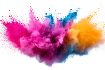 vibrant and dynamic color explosion: an artistic showcase of colorful powder bursts