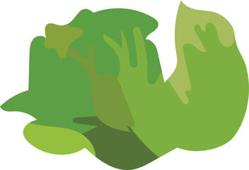 Obraz premium Isolated Green Leaf Element in Flat Style.