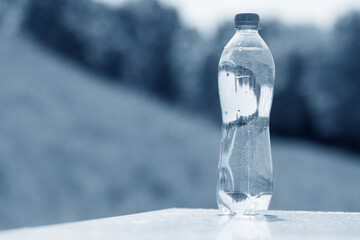 pure water in the plastic bottle