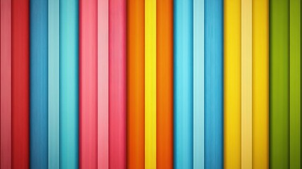 Obraz premium Vibrant vertical stripes in a colorful abstract pattern showcasing shades of pink, blue, orange, and yellow.
