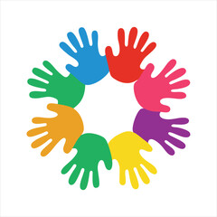 Colorful Hands Vector Illustration Collection