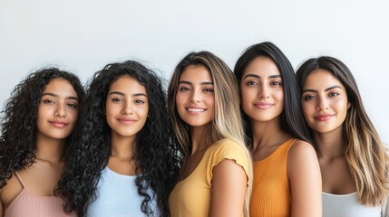 Fototapeta premium Group of Latin American Women in Front View