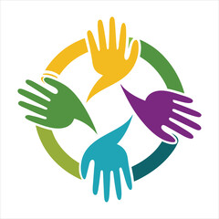 Colorful Hands Vector Illustration Collection