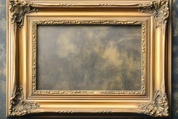 antique gold frame mockup