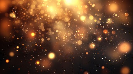 A mesmerizing blur of golden and warm light particles shimmering against a dark background.