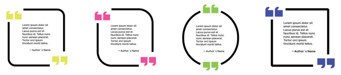 Quote Design in Bright Colors with Outline Style