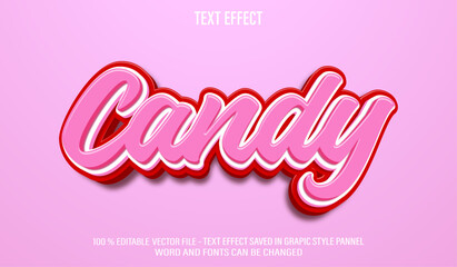 Candy 3d editable text effect style