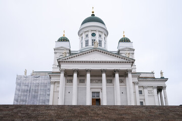 The front of the Helsinki Cathedral