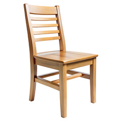 wooden chair isolated on transparent background