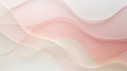 Soft pastel calming design with abstract shapes of gentle curves soothing color palette