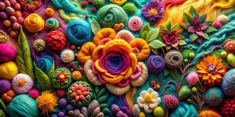 Stunning Double Exposure Photography of Colorful Wool Textures Blending with Nature, Capturing Vibrant Patterns and Unique Textile Art for Abstract Backgrounds and Creative Designs
