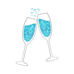 Sparkling champagne glasses