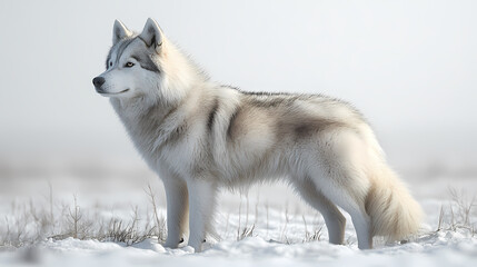 Obraz premium Siberian Husky dog,Full body image of a Siberian Husky dog