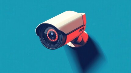 minimalistic webcam line icon design on a clean background, emphasizing simplicity and modernity, capturing the essence of digital communication and technology in a sleek and straightforward manner