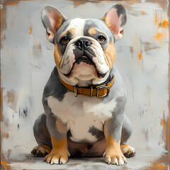 bulldog,Full body image of bulldog