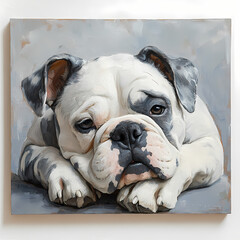 bulldog,Full body image of bulldog