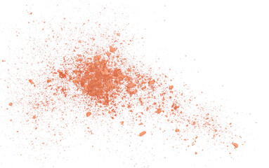 Face powder flying isolated on white background, clipping path