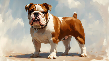 Obraz premium bulldog,Full body image of bulldog