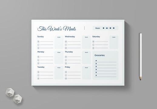 Meal Planner Template Layout