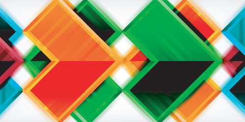 Arrow symbols created with 3d effects and line texture geometric abstract background