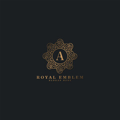 Luxury Decorative letter A logo