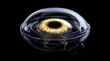 Glowing Iris with Transparent Lens Effect