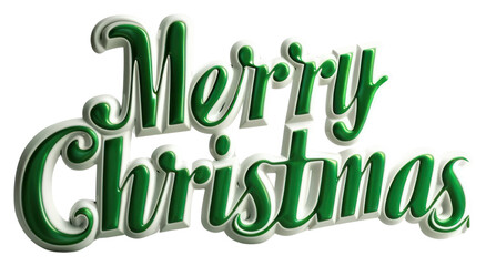 Fototapeta premium PNG Festive Merry Christmas text illustration