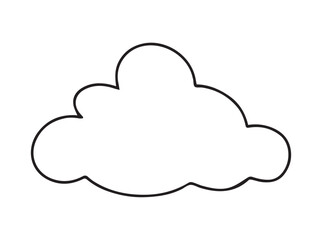 Vector drawing of a cloud. Coloring book for children.