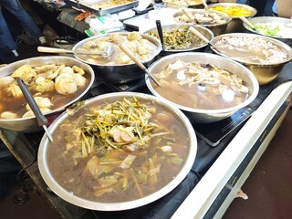 Thai vegetarian street food in community market