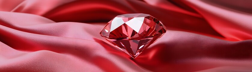Sparkling Diamond on Velvet Background