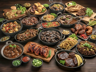 Realistic Image - Diverse Culinary Delights Food Photography