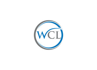 Letter WCL logo design with vector icon template