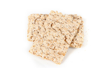 Close-up of multigrain crackers in a studio setting