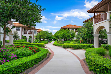 Serene Residential Complex Surrounded by Lush Greenery