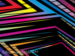 Colorful Banner Design colored vertical horizontal stripes. Digital design. Modern Abstract Design. Multicolored gradient digital background.