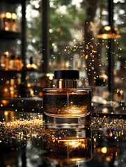 Perfume and cosmetics commercial advertisement style photo