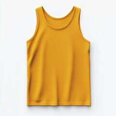 realistic high quality Mustard tank top mockup isolated 