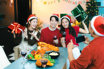 social gathering and get together at Christmas.