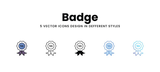 Badge vector icons set stock illustration