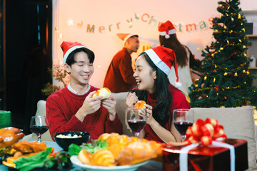 social gathering and get together at Christmas.