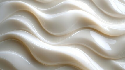 Fototapeta premium seamless, subtle white glossy soft abstract wavy embossed texture, creating a sophisticated visual effect that evokes a sense of calm and elegance, ideal for backgrounds or minimalistic designs