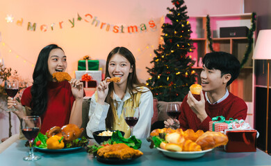 social gathering and get together at Christmas.