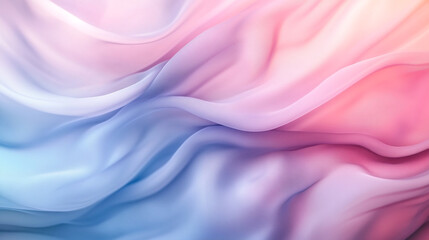 Obraz premium Soft pastel fabric flows gently in a serene gradient of pink and blue tones